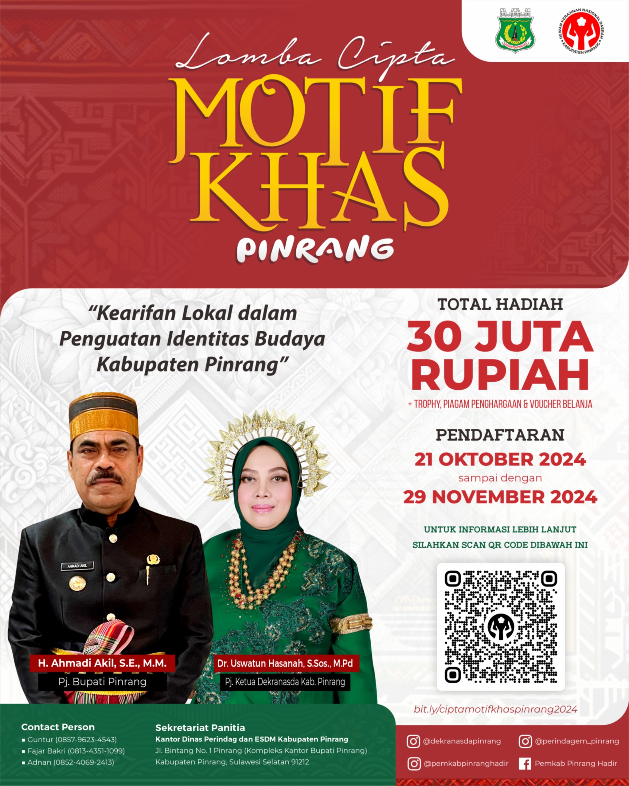 Lomba Cipta Motif Khas Pinrang Tahun 2024