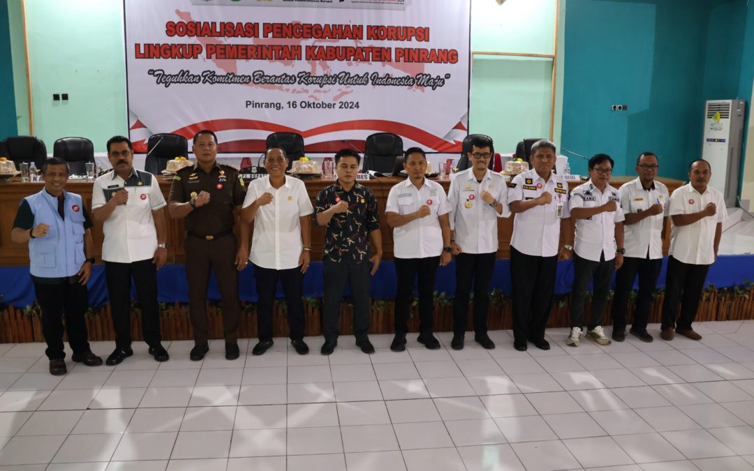 Pj. Bupati Pinrang Buka Sosialisasi Pencegahan Korupsi Lingkup Pemerintah Kabupaten Pinrang