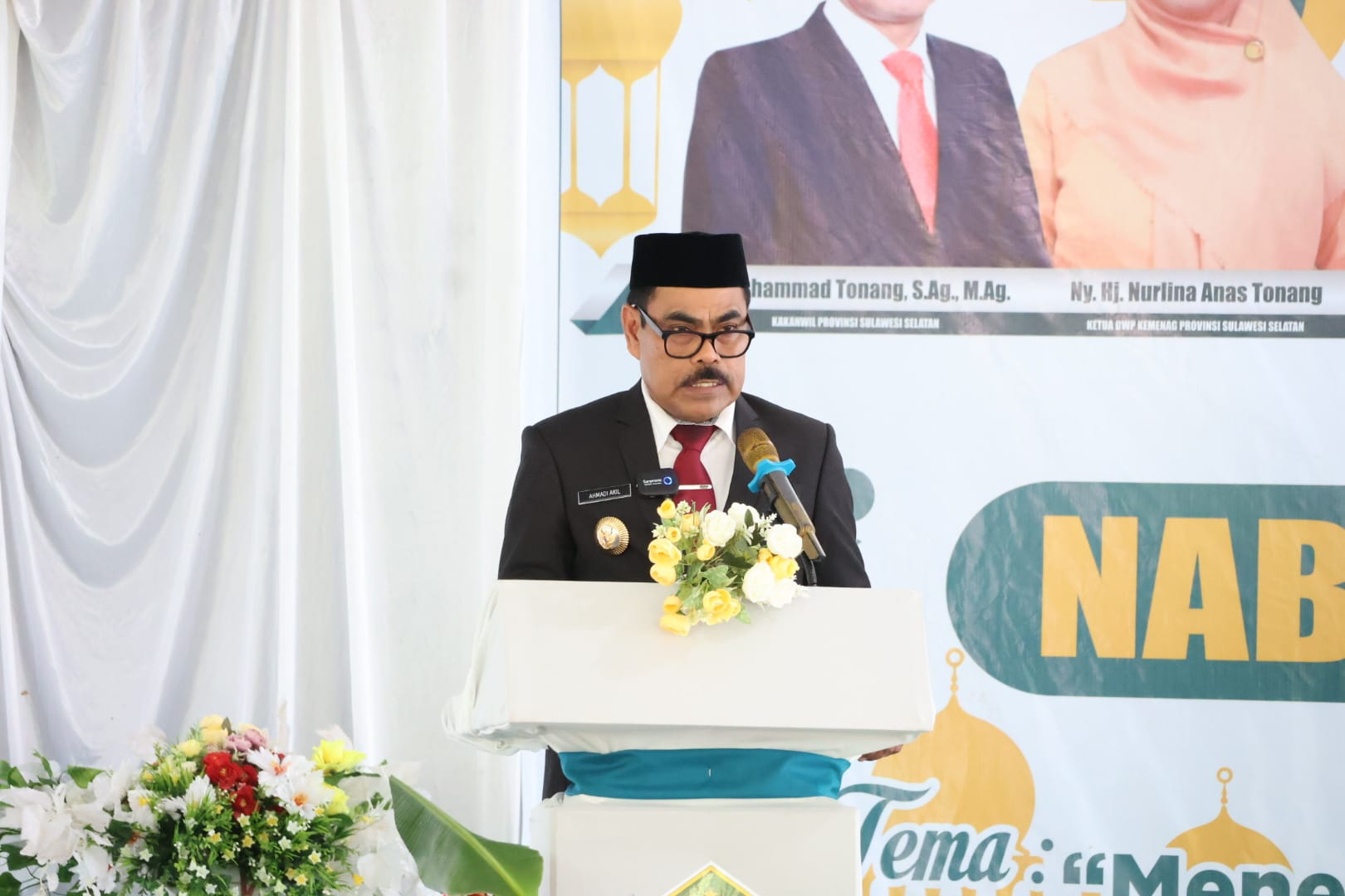 Pj. Bupati Pinrang Hadiri Peringatan Maulid Nabi Muhammad SAW, Ajak Warga Refleksi diri dan Jaga Silaturahmi