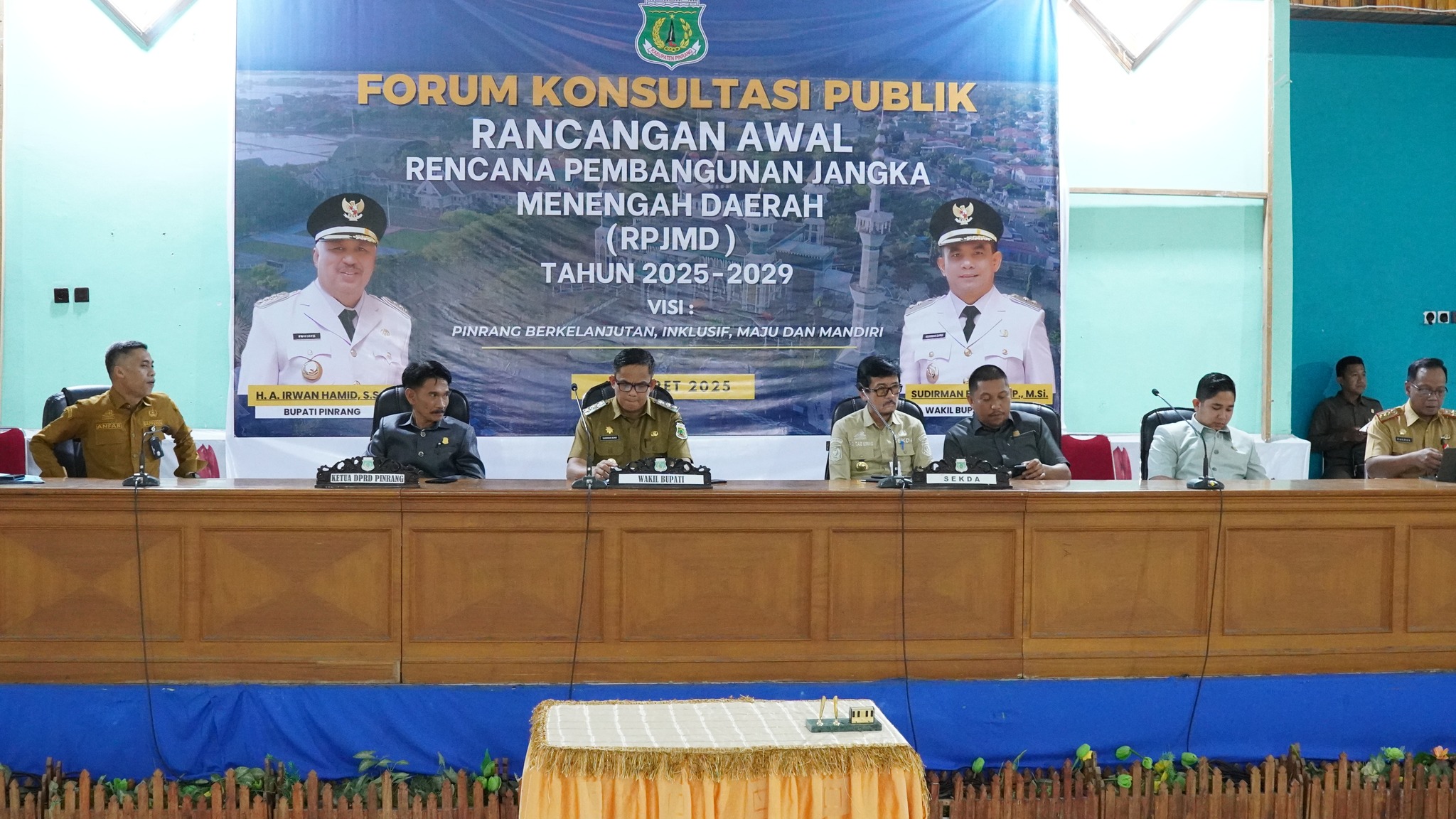 Wabup Pinrang Buka Forum Konsultasi Publik Rancangan Awal RPJMD 2025–2029