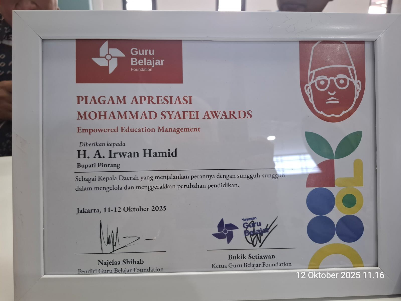 Pemerintah Kabupaten Pinrang Raih Penghargaan Nasional atas Komitmen dalam Penguatan Ekosistem Pendidikan