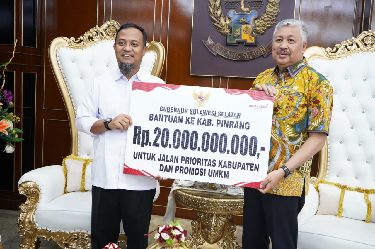 Pemkab Pinrang Terima Dukungan Dana dari Pemprov Sulsel untuk Peningkatan Infrastruktur Jalan dan Penguatan UMKM Daerah