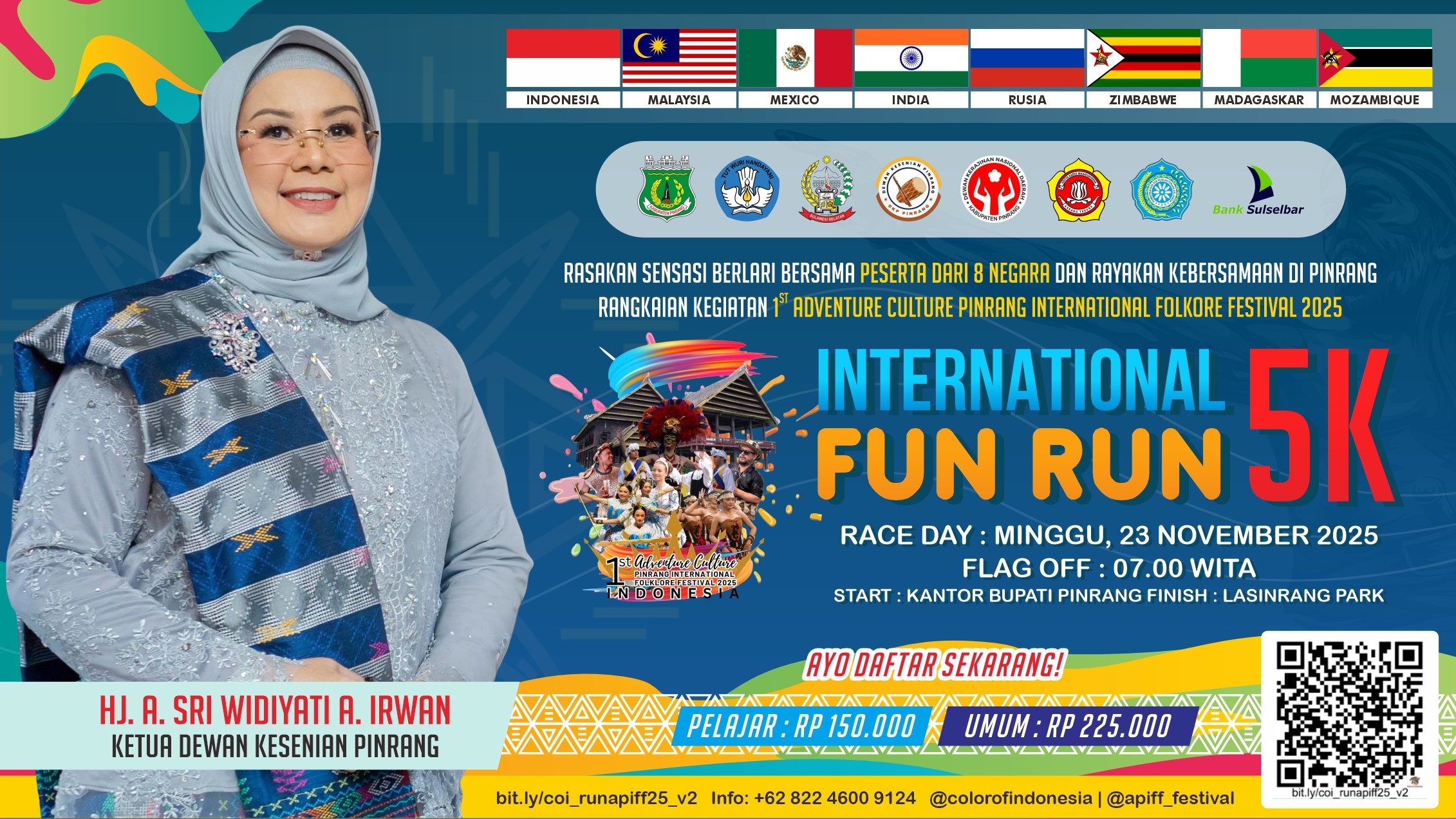 International Fun Run 2025 Meriahkan Pinrang International Folklore Festival
