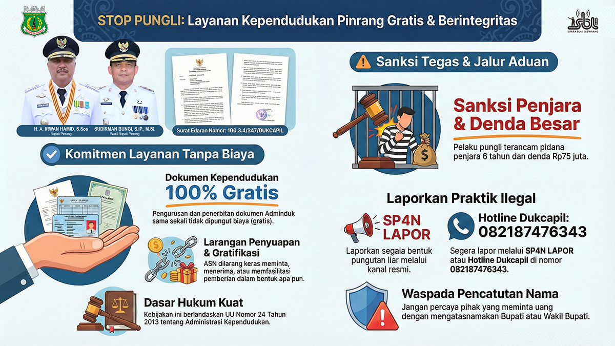 Melawan “Uang Pelicin” di Loket Capil: Komitmen Nol Rupiah dari Bumi Lasinrang