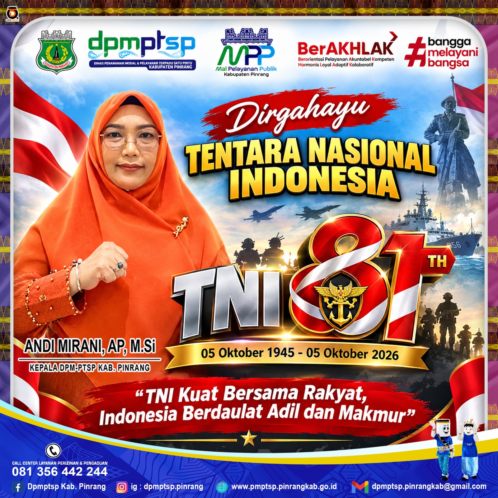 Selamat Memperingati Hari Tentara Nasional Indonesia 5 Oktober 2026