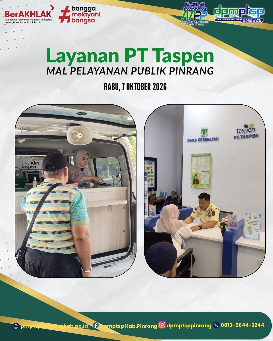 Layanan PT Taspen di MPP Pinrang Ramai Pengguna pada Pekan Pertama Oktober 2026
