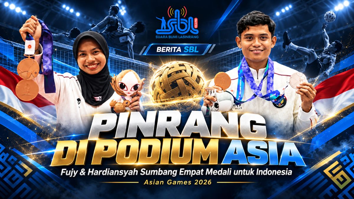 Fujy dan Hardiansyah, Dua Atlet Pinrang di Balik Empat Medali Takraw Indonesia di Asian Games 2026