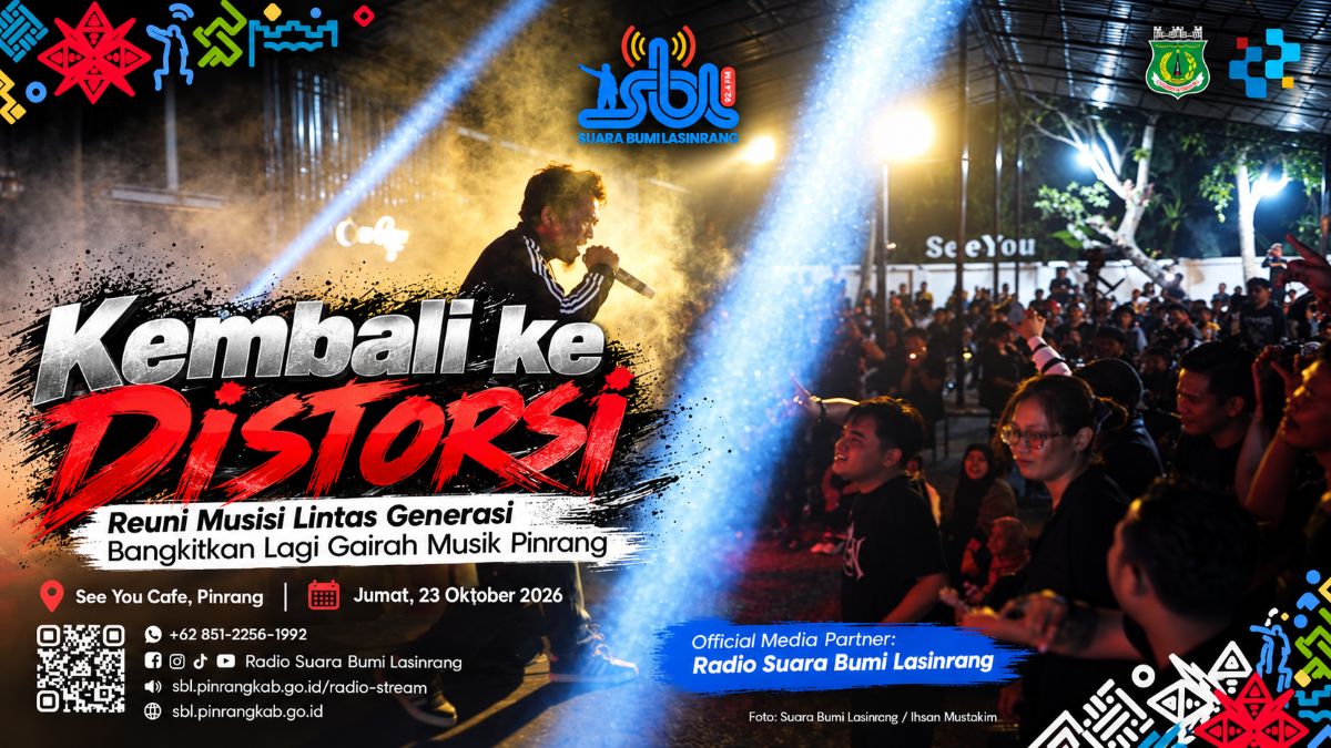 Kembali ke Distorsi, Reuni Musisi Lintas Generasi Bangkitkan Lagi Gairah Musik Pinrang