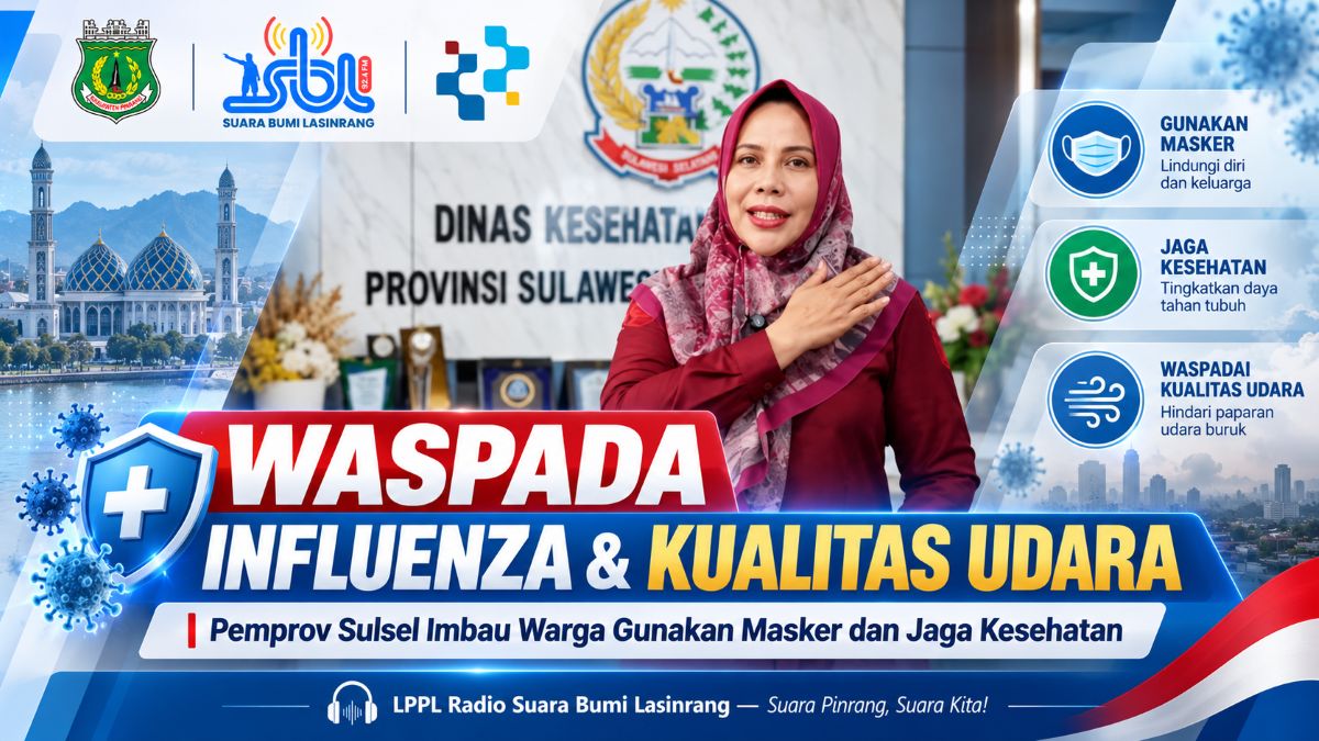 Pemprov Sulsel Terbitkan Edaran Kewaspadaan Influenza dan Gangguan Pernapasan, Warga Diimbau Gunakan Masker